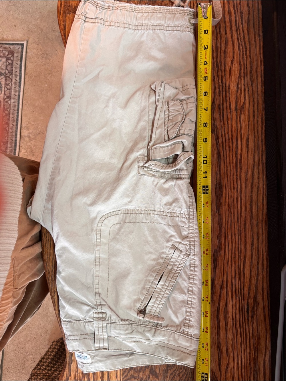 Aeropostale Khaki Cargo Capri Pants Size 7/8 Tan Utility Y2K - Picture 9 of 9